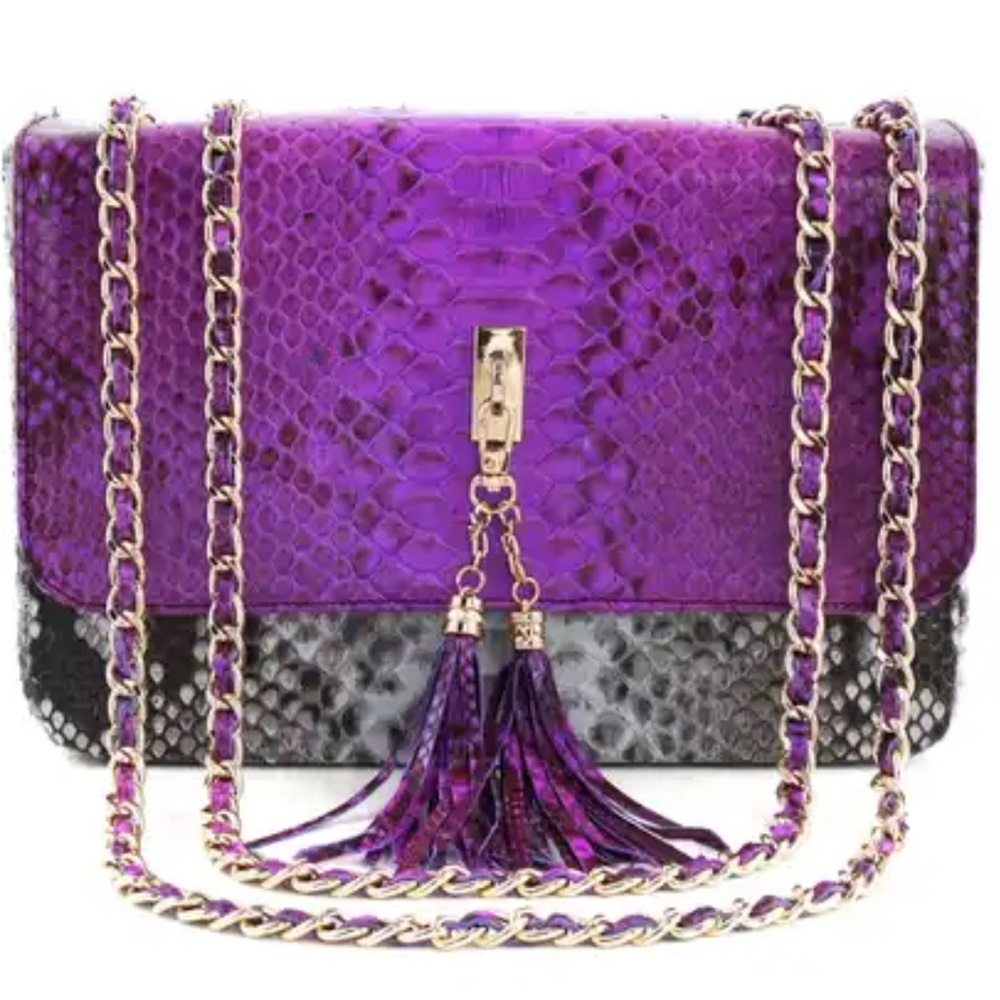 The Grand Pelle Handcrafted Genuine Python Leather Crossbody Bag